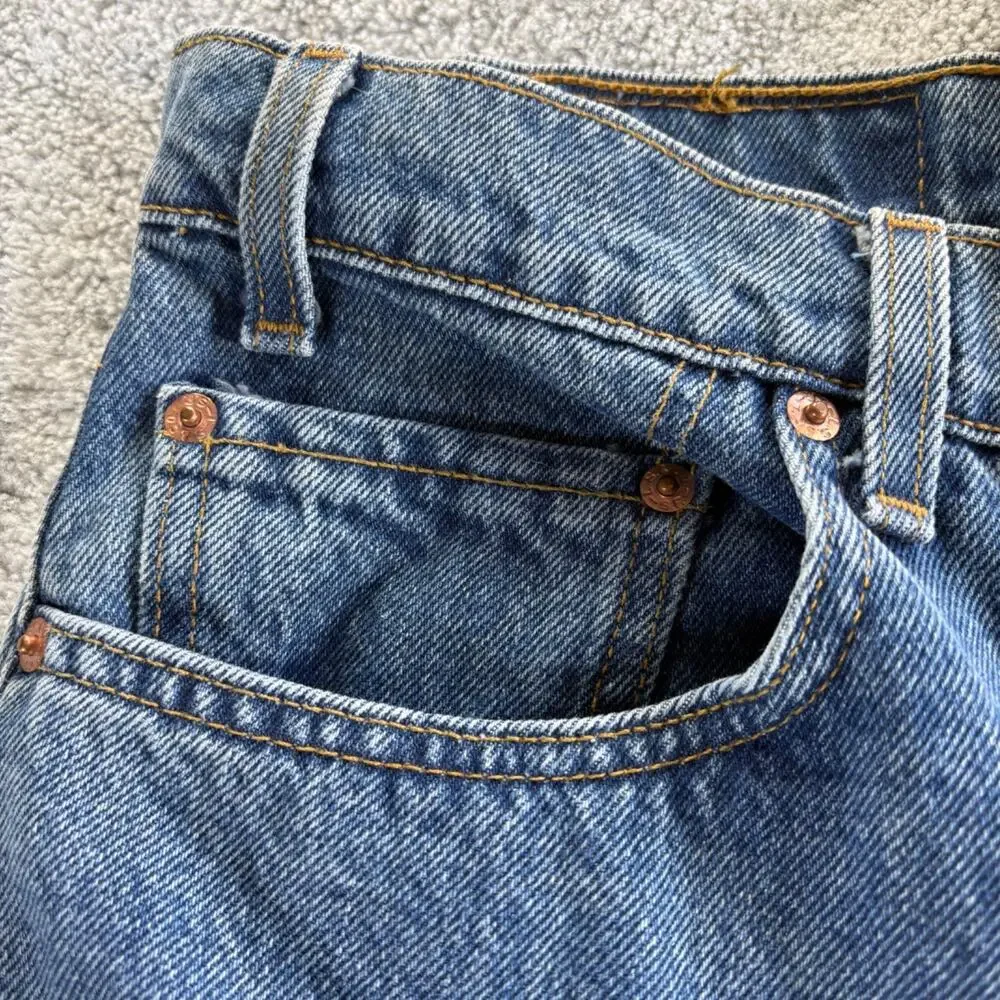 Vintage Levis USA MADE 550 Mens Jeans 36x30 Black Batwing Red Tag Relaxed Fit